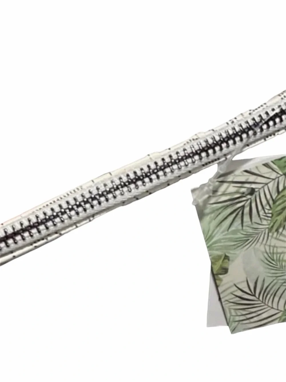 Badgley Mischka White Monogram Card Holder Wallet with Zipper